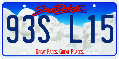 SD license plate 93SL15