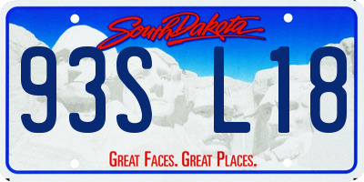 SD license plate 93SL18
