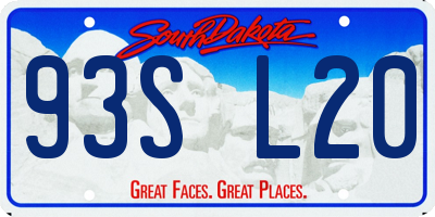 SD license plate 93SL20