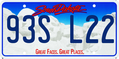 SD license plate 93SL22