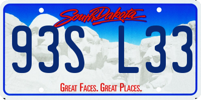 SD license plate 93SL33