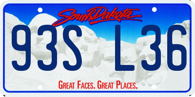 SD license plate 93SL36