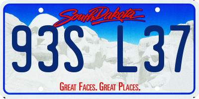 SD license plate 93SL37