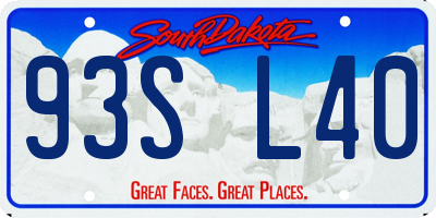 SD license plate 93SL40