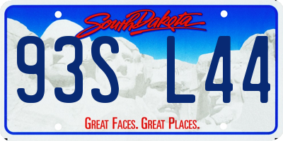 SD license plate 93SL44