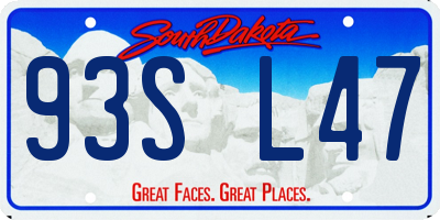 SD license plate 93SL47