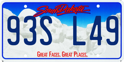 SD license plate 93SL49