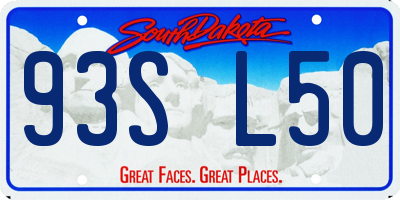 SD license plate 93SL50