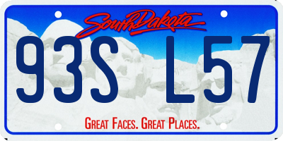 SD license plate 93SL57