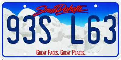 SD license plate 93SL63