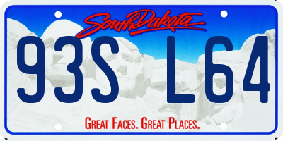 SD license plate 93SL64