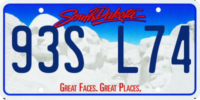 SD license plate 93SL74