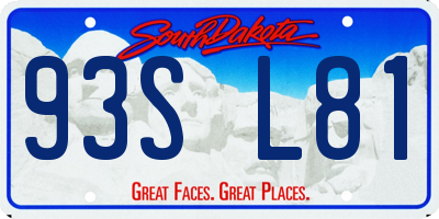 SD license plate 93SL81