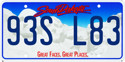 SD license plate 93SL83
