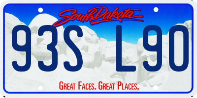 SD license plate 93SL90