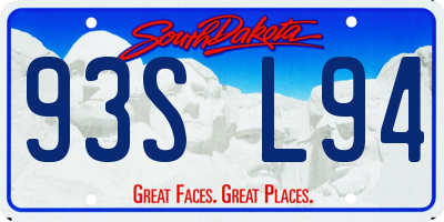 SD license plate 93SL94