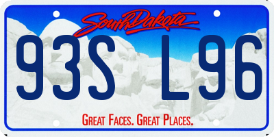 SD license plate 93SL96