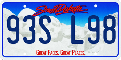 SD license plate 93SL98