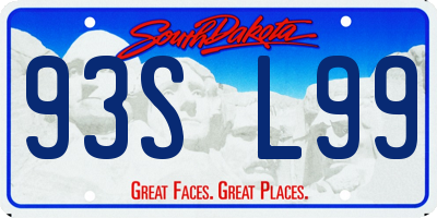SD license plate 93SL99
