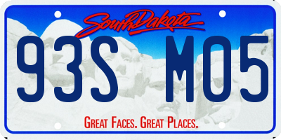 SD license plate 93SM05