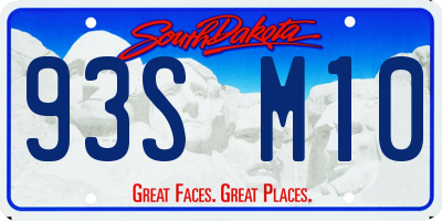 SD license plate 93SM10