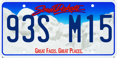 SD license plate 93SM15