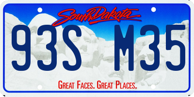 SD license plate 93SM35