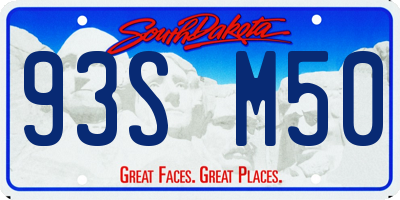 SD license plate 93SM50
