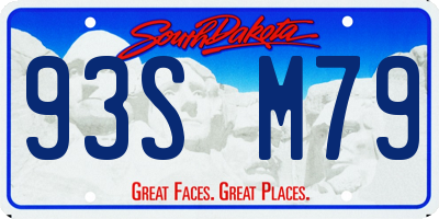 SD license plate 93SM79