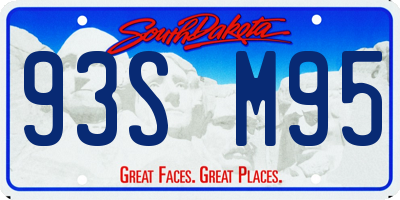 SD license plate 93SM95