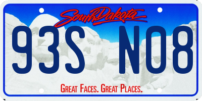 SD license plate 93SN08