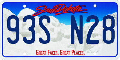 SD license plate 93SN28