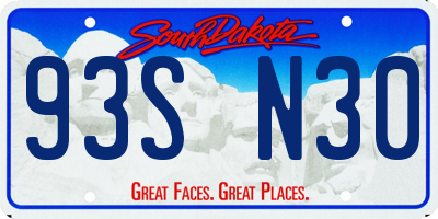 SD license plate 93SN30