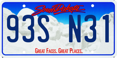 SD license plate 93SN31