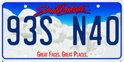SD license plate 93SN40