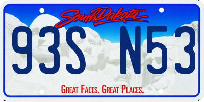 SD license plate 93SN53