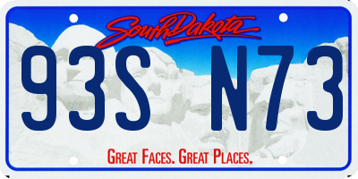 SD license plate 93SN73