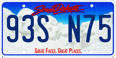 SD license plate 93SN75