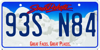 SD license plate 93SN84