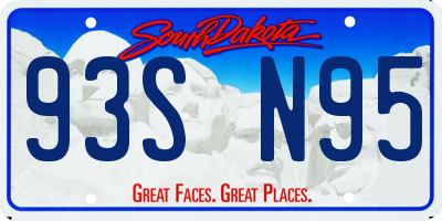 SD license plate 93SN95