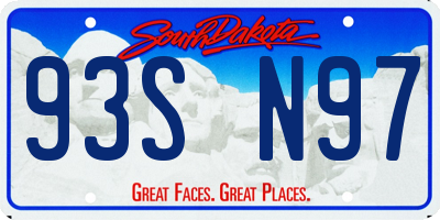 SD license plate 93SN97
