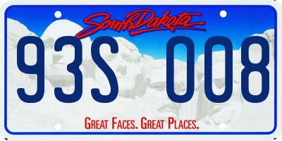 SD license plate 93SO08