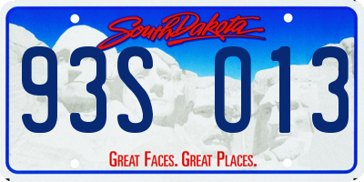 SD license plate 93SO13