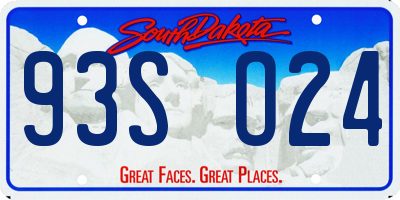 SD license plate 93SO24