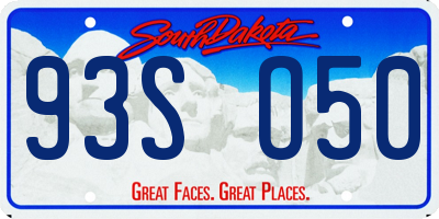 SD license plate 93SO50