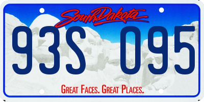SD license plate 93SO95