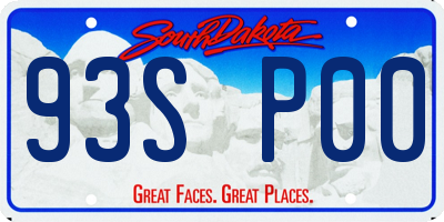 SD license plate 93SP00