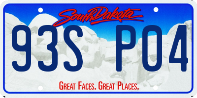 SD license plate 93SP04