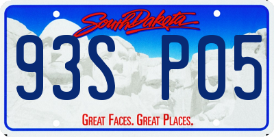 SD license plate 93SP05