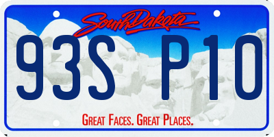 SD license plate 93SP10